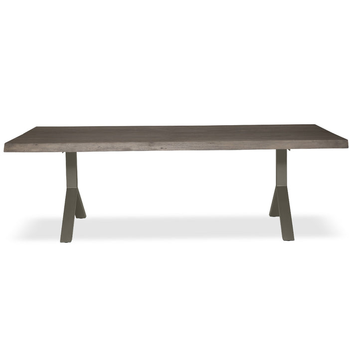 Urbia Brooks Large Wood Rectangle Dining Table Aluminum Y Base