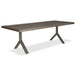 Urbia Brooks Large Wood Rectangle Dining Table Aluminum Y Base