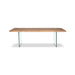 Urbia Brooks Wood Rectangle Glass Base Dining Table