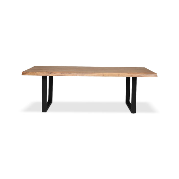 Urbia Brooks 79 " Teak Wood Rectangle Dining Table Aluminum U Base