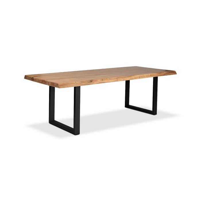 Urbia Brooks 79 " Teak Wood Rectangle Dining Table Aluminum U Base