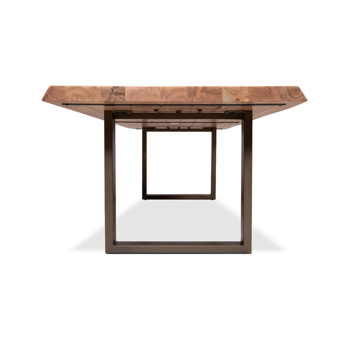 Urbia Brooks 79 " Teak Wood Rectangle Dining Table Aluminum U Base