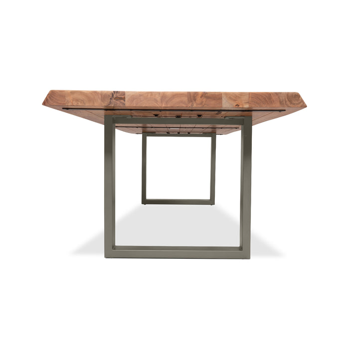 Urbia Brooks 79 " Teak Wood Rectangle Dining Table Aluminum U Base