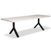 Urbia Brooks Large Wood Rectangle Dining Table Aluminum Y Base