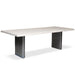 Urbia Brooks Solid Wood Rectangle Dining Table Antique Nickel Base