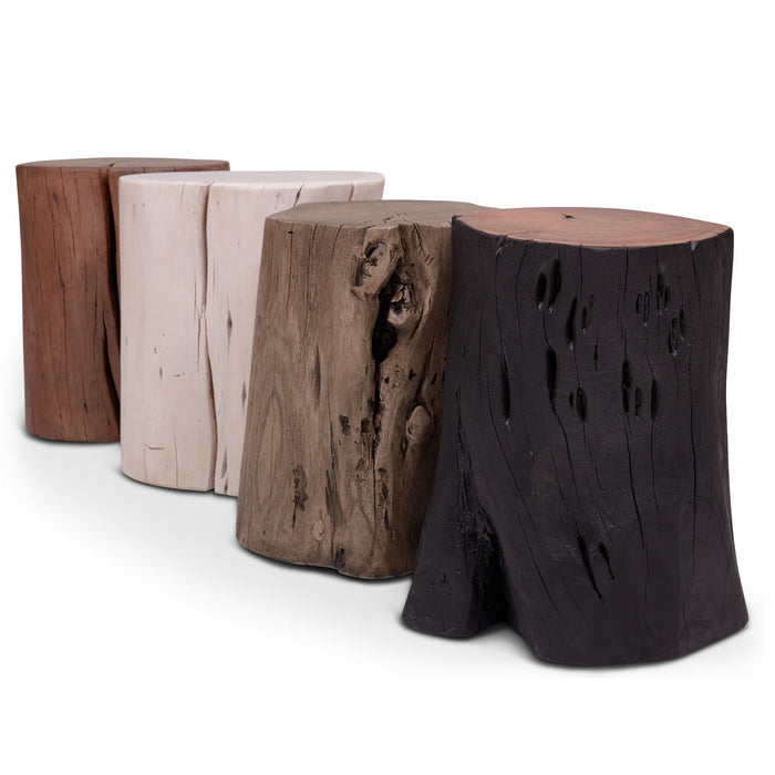 Urbia Modern Brook Solid Wood Stump Accent Stool