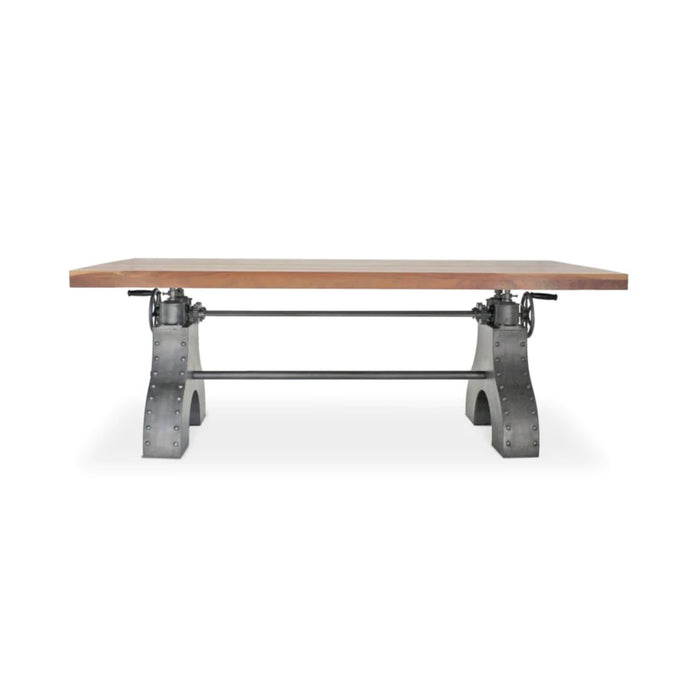 KNOX II Adjustable Dining Table - Embossed Cast Iron Base - Provincial