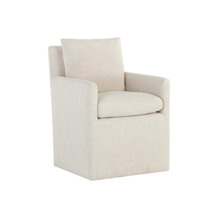 Sunpan Glenrose Wheeled Dining Armchair