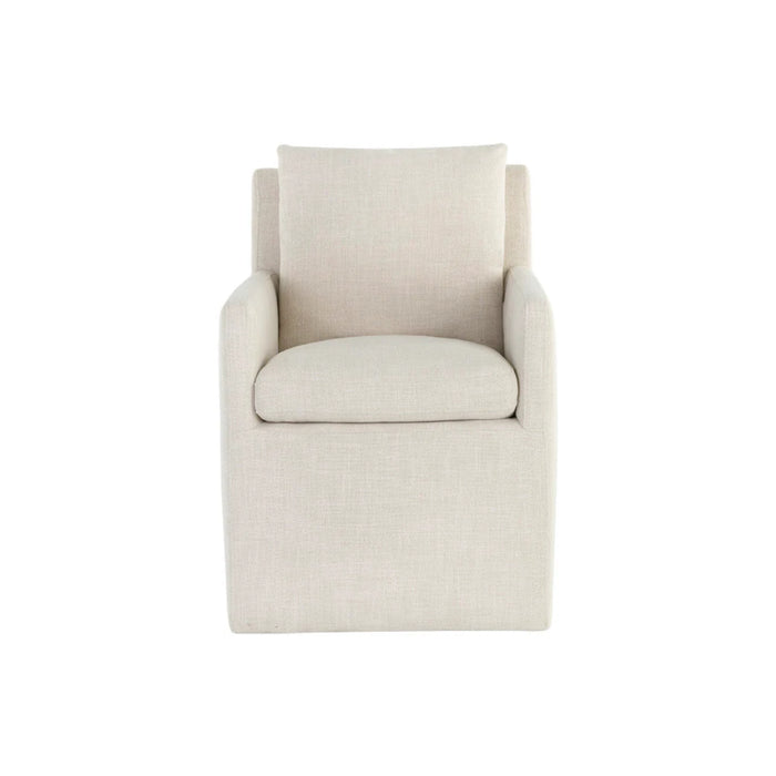 Sunpan Glenrose Wheeled Dining Armchair