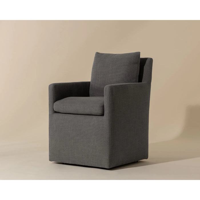 Sunpan Glenrose Wheeled Dining Armchair