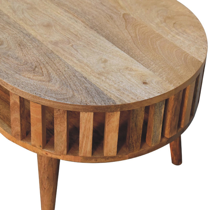 TableUps Ariella Chestnut Luxury Light Wood Coffee Table