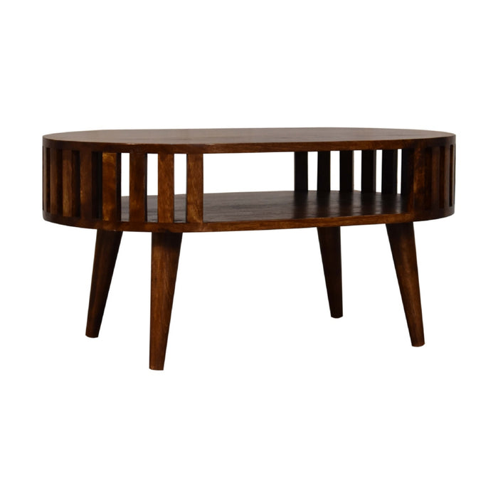 TableUps Ariella Chestnut Luxury Wood Coffee Table