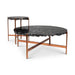 Urbia Jenna Coffee Table Natural Black Petrified Wood, Stainless Steel Base