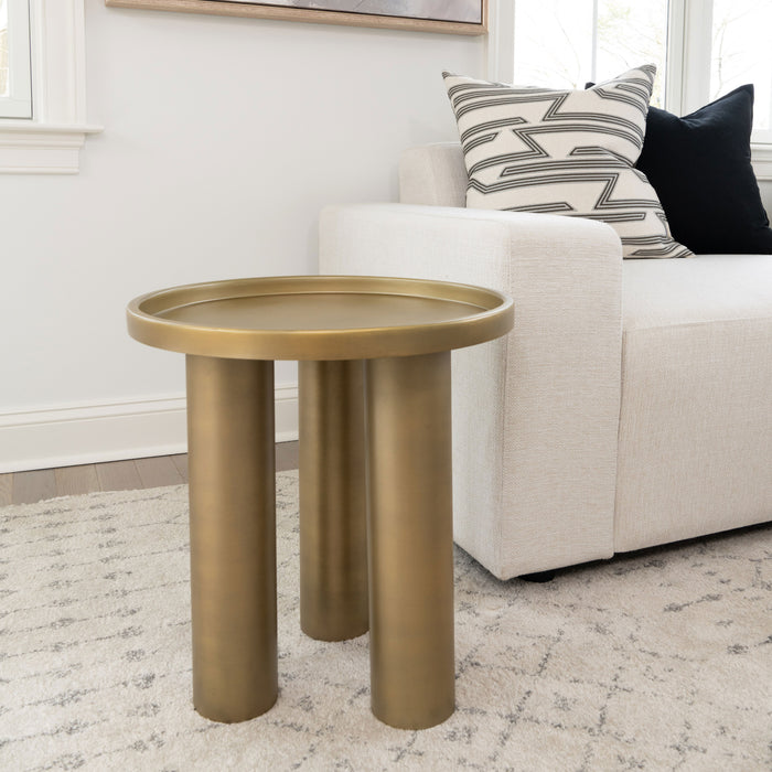 Urbia Eclat Sofia Unique Round  Industrial End Table