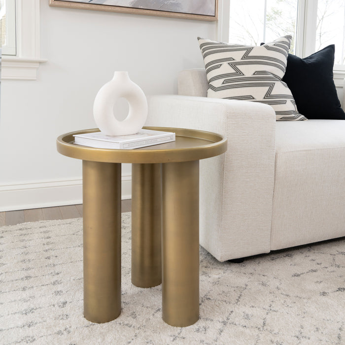 Urbia Eclat Sofia Unique Round  Industrial End Table