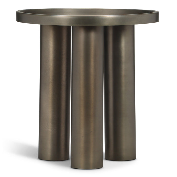 Urbia Eclat Sofia Unique Round  Industrial End Table