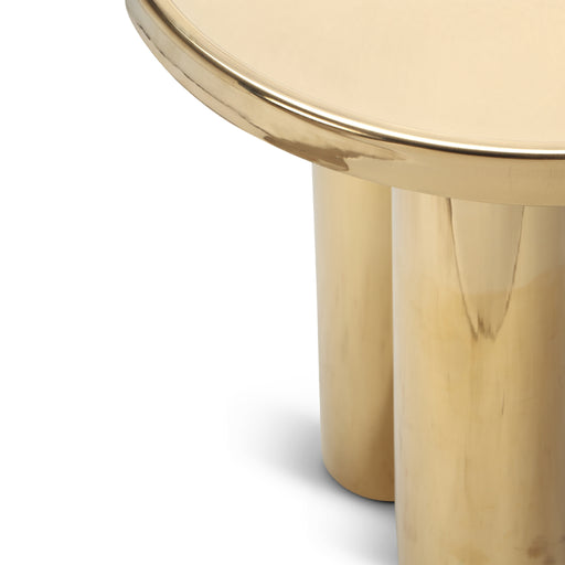 Urbia Eclat Sofia Unique Shaped End Table Polished Gold