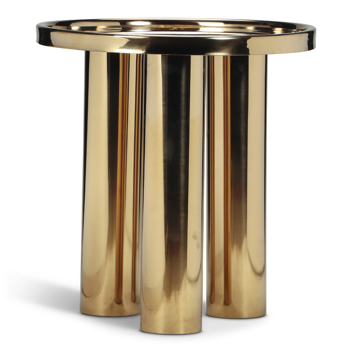 Urbia Eclat Sofia Unique Shaped End Table Polished Gold