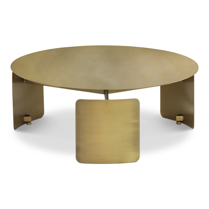 Urbia Senshi Unique Shaped Coffee Table Industrial Nickel