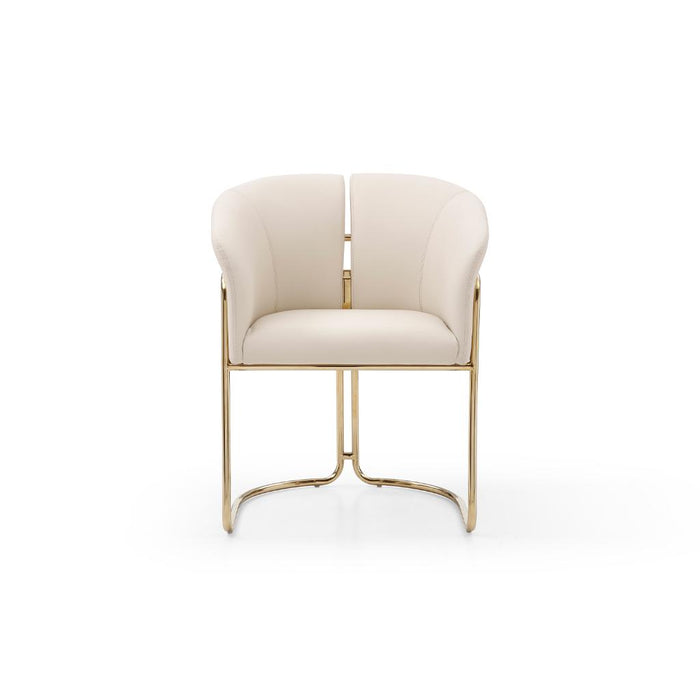 Whiteline Modern Jolie White Dining Armchair