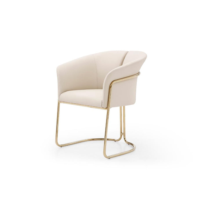 Whiteline Modern Jolie White Dining Armchair