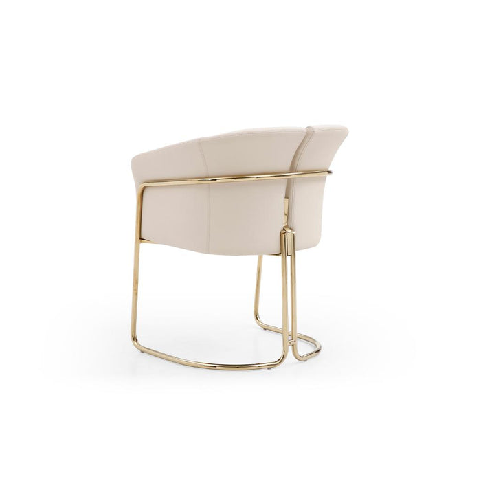 Whiteline Modern Jolie White Dining Armchair