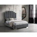 Whiteline Modern Jordan Grey Fabric Queen Size Bed 