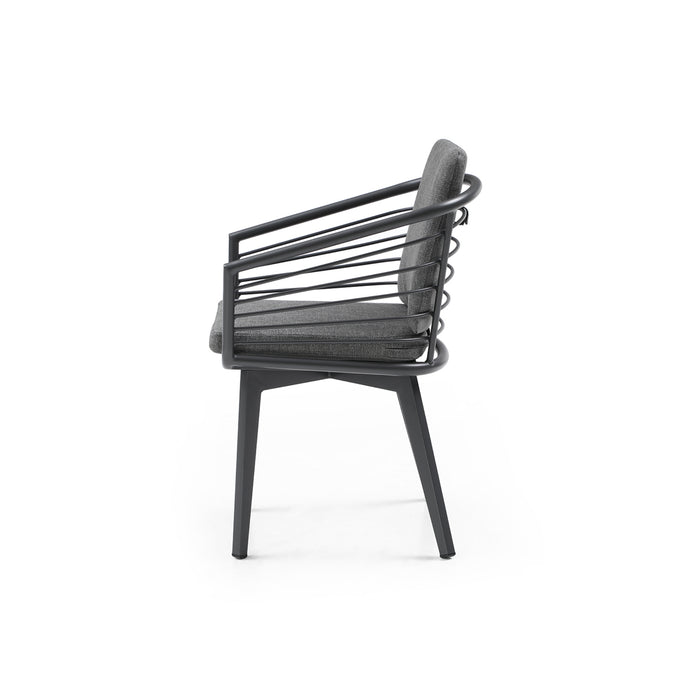 Whiteline Modern Kassey Outdoor Dining Armchair