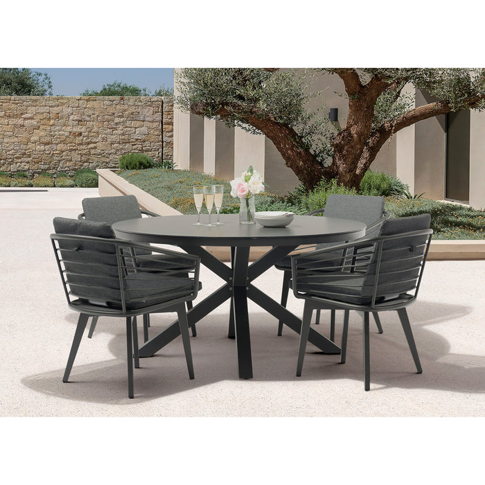 Whiteline Modern Kassey Outdoor Dining Armchair