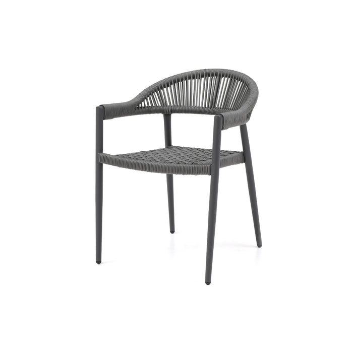 Whiteline Modern Set of 4 Leyla Outdoor Dining Armchair