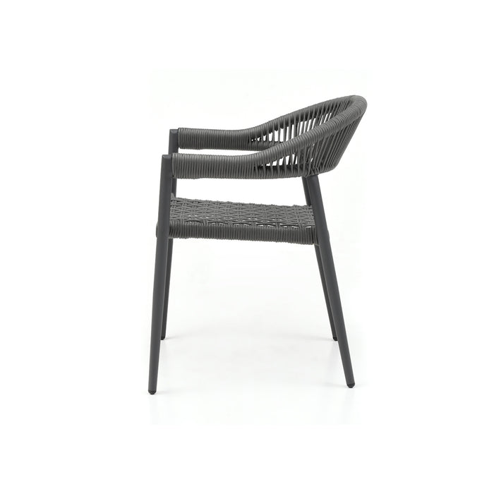 Whiteline Modern Set of 4 Leyla Outdoor Dining Armchair