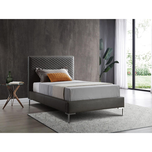 Whiteline Modern Liz Faux Leather Twin Size Bed