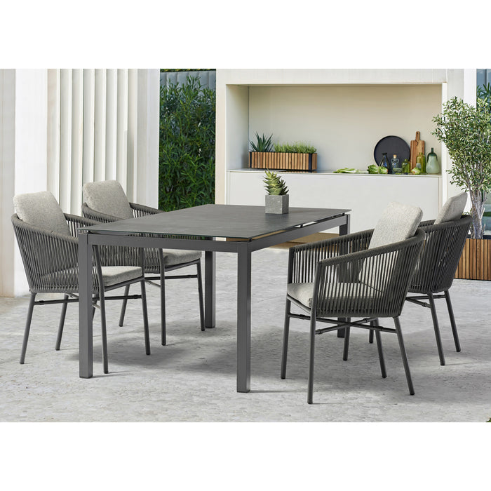 Whiteline Modern Lynn Outdoor Dining Amrchair