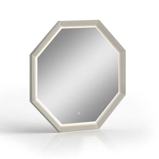 Whiteline Modern Chloe Hexagonal Wall Mirror w/ LED Light 