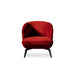 Whiteline Modern Mersin Modern Red or Black Velvet Accent Armchair