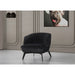 Whiteline Modern Mersin Modern Red or Black Velvet Accent Armchair