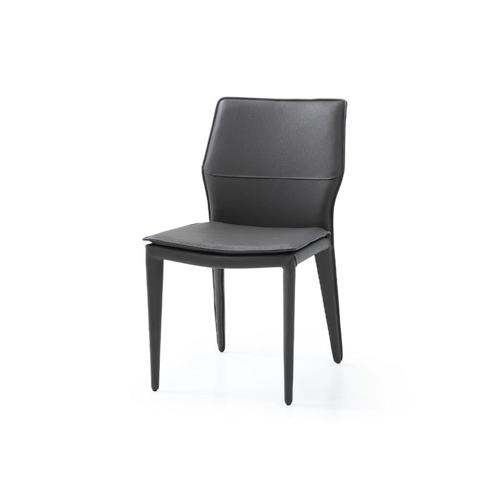 Whiteline Modern Black Miranda Dining Side Chair (set of 2)
