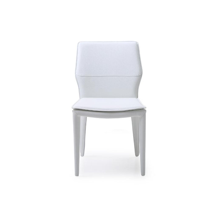 Whiteline Modern White Miranda Dining Side Chair (set of 2)