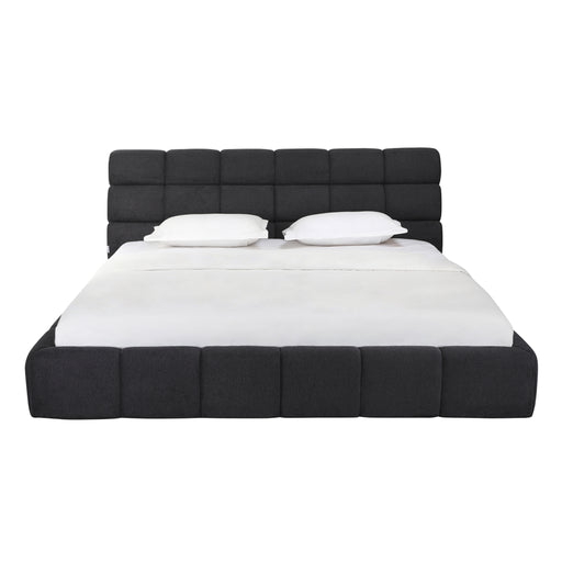 Whiteline Modern Owen Dark Grey Fabric King Size Bed 