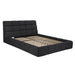 Whiteline Modern Owen Dark Grey Fabric Queen Size Bed 