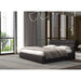 Whiteline Modern Owen Dark Grey Fabric King Size Bed 