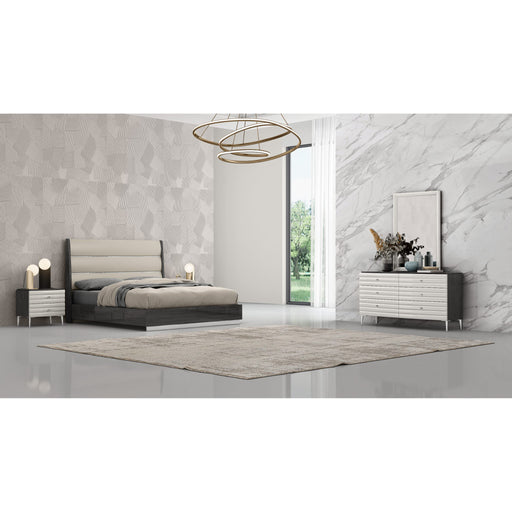 Whiteline Modern Pino Dark Grey Queen Size Bed 