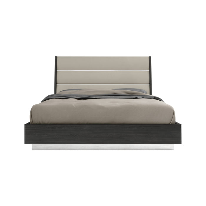 Whiteline Modern Pino Dark Grey Queen Size Bed 