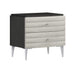 Whiteline Modern Pino Black High Gloss Wood Nightstand 