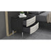 Whiteline Modern Pino Black High Gloss Wood Nightstand 