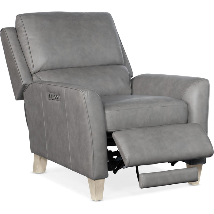 Hooker Furniture Grey Leather Dunes Power Recliner RC101-PH-090