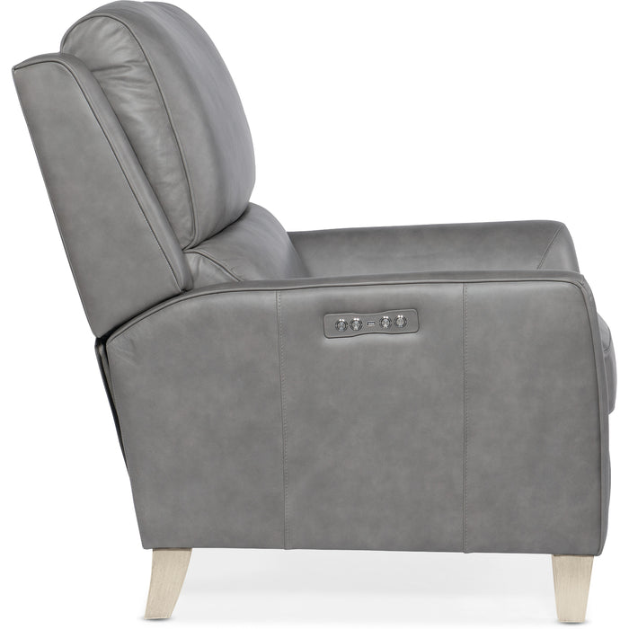 Hooker Furniture Grey Leather Dunes Power Recliner RC101-PH-090