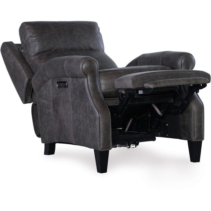 Hooker Furniture Hurley Power Grey Leather Recliner RC103-PH-095