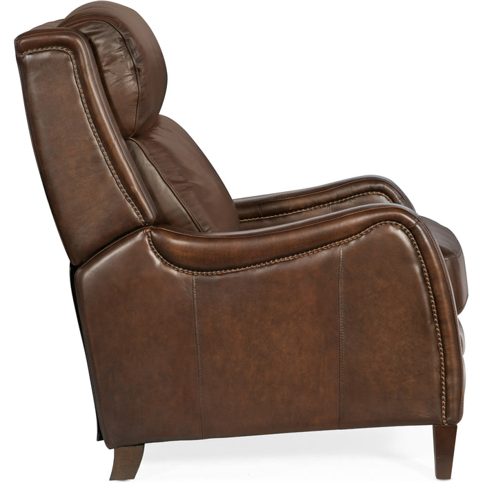 Hooker Furniture Brown Stark Manual Push Back Recliner