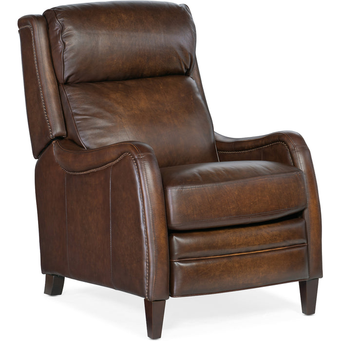 Hooker Furniture Brown Stark Manual Push Back Recliner